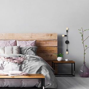 Aplica de perete, Bedside - 3162, Tatum, 15 x 15 x 65 cm, 3 x E27, 40W, negru imagine