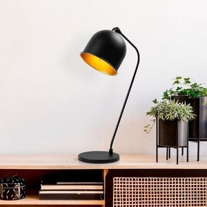 Lampa de masa, Sanika - 12277, Fulgor, 18 x 30 x 56 cm, 1 x E14, 40W, negru imagine