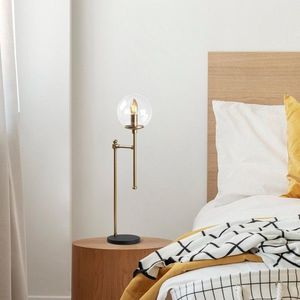 Lampa de masa, Step - 13070, Fulgor, 18 x 24 x 66 cm, 1 x E14, 40W, auriu imagine