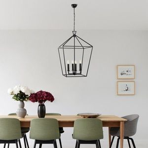 Lustra, Till - 13251, Fulgor, 50 x 71 x 123 cm, 4 x E14, 40W, negru imagine