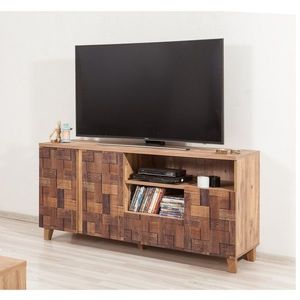 Comoda TV, Sapphire, Marina Mila, 160 x 65 x 45 cm, pal melaminat, maro imagine