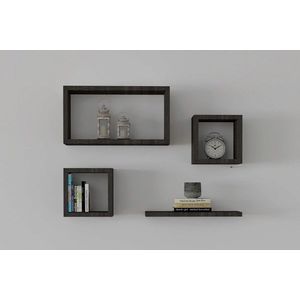 Raft de perete, Hanah Home, Babi, Antracit imagine