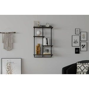 Raft de perete, Hanah Home, Dodo, 54x90x15 cm, Antracit imagine