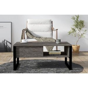 Masuta de cafea, Hanah Home, Devon Orta- Anthracite, 100x43.8x60 cm, Antracit imagine