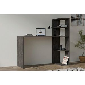 Birou, Hanah Home, Burano, 121x51x75 cm, Antracit imagine
