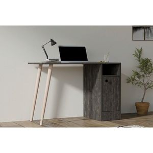 Birou, Hanah Home, Calvin, 110x74x50 cm, Antracit / Stejar imagine
