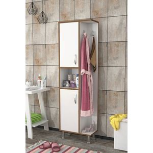 Dulap de baie, Hanah Home, Grand, 48x160x25 cm, Alb imagine