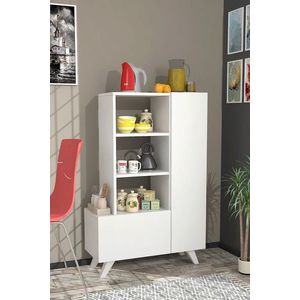 Dulap multifunctional, Hanah Home, Agostina, 80x121x31.5 cm, Alb imagine
