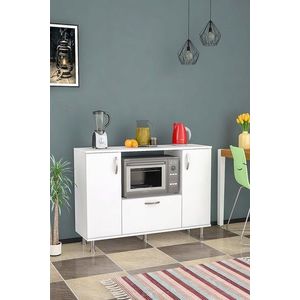 Dulap multifunctional, Hanah Home, Pietro, 120x86.5x36.5 cm, Alb imagine