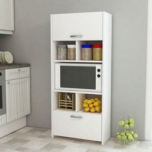 Dulap multifunctional, Hanah Home, Albina, 65x140x35 cm, Alb imagine