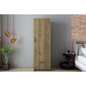 Dulap pentru haine, Hanah Home, Santa, 50x187x47.1 cm, Maro imagine