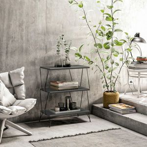 Masuta, Hanah Home, Lazandos, 46x76x30 cm, Antracit imagine