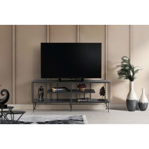 Comoda TV, Hanah Home, Eze, 120x44.5x30 cm, Antracit imagine
