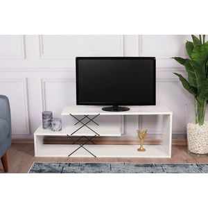 Comoda TV, Hanah Home, Zigzag, 120x40x30 cm, Alb imagine