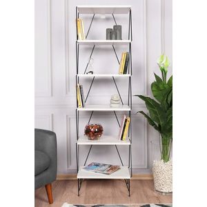 Corp biblioteca, Hanah Home, Balaban, 46x165x30 cm, Alb imagine