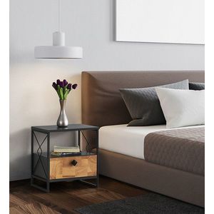 Noptiera, Hanah Home, Altunizade, 45x50x41 cm, Antracit imagine