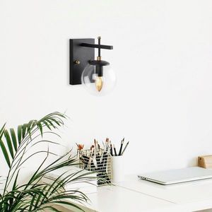 Aplica de perete, Opviq, 942FLG2215, Negru/Maro antic imagine