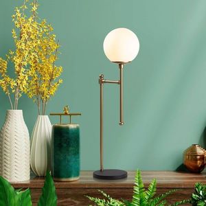 Lampa de masa, Opviq, 942FLG1863, Auriu imagine