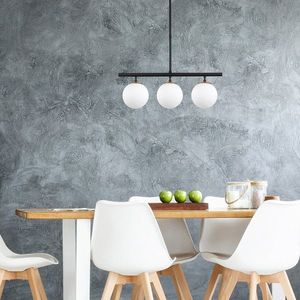 Lustra, Opviq, 942FLG1116, Negru / Antic / Alb imagine