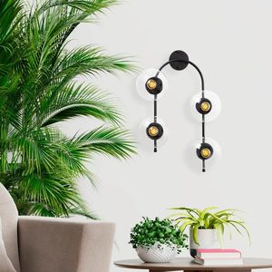 Aplica de perete, Opviq, 942FLG2113, Negru imagine