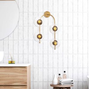 Aplica de perete, Opviq, 942FLG2115, Auriu imagine