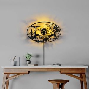 Aplica de perete, Opviq, 526SHD1167, Negru imagine