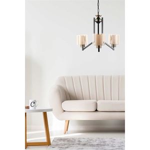 Lustra, Opviq, 846STL2921, Negru/Cupru imagine