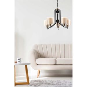 Lustra, Opviq, 846STL2923, Negru/Cupru imagine