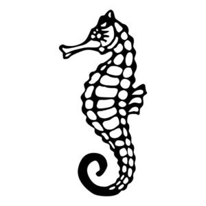 Decoratiune de perete, Seahorse, Tanelorn, 25x53 cm, metal imagine