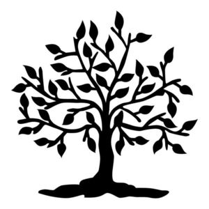 Decoratiune de perete, Tree 14, Tanelorn, 60x60 cm, metal imagine