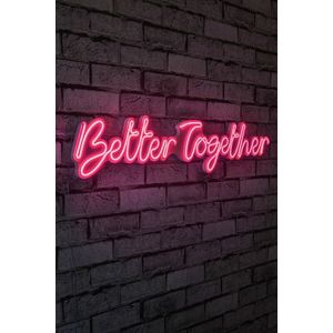 Decoratiune luminoasa LED, Better Together, DC 12 V, Roz imagine