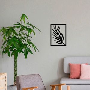 Decoratiune de perete, Leaf 4, 30 x 42 cm, Negru imagine