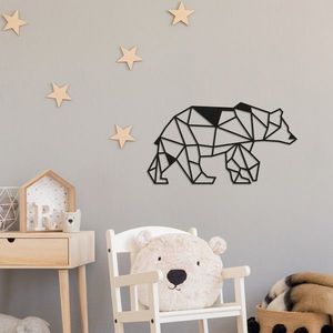 Decoratiune de perete, Bear2, Dimensiune: 55 x 30 cm, Negru imagine