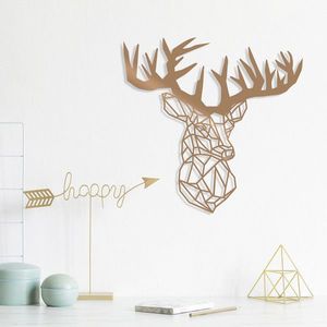Decoratiune de perete, Deer3, Dimensiune: 50 x 49 cm, Cupru imagine