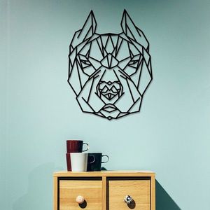 Decoratiune de perete, Pit Bull, Dimensiune: 43 x 56 cm, Negru imagine