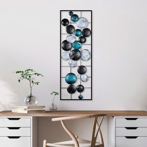 Decoratiune de perete, Camber, 90 x 32 x 4 cm, Multicolor imagine