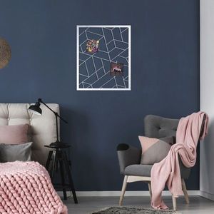 Decoratiune de perete, Moodboard 2, Dimensiune: 50 x 60 cm, Argintiu imagine