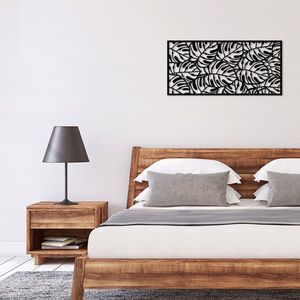 Decoratiune de perete, Decorative Panel 6, 100 x 48 cm, Negru imagine