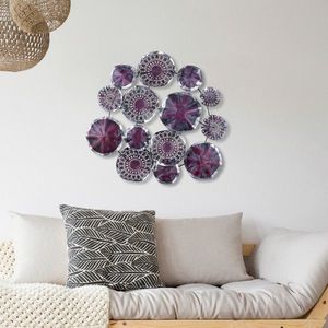 Decoratiune de perete, Metal Art Hypnosis, Dimensiune: 74 x 74 x 5 cm, Multicolor imagine