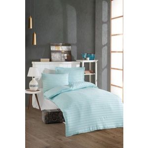 Lenjerie de pat pentru o persoana 2 piese, L'essentiel Maison, Water Yollu Saten, Bumbac;Poliester, Verde menta imagine
