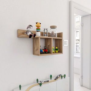 Raft de perete, Hanah Home, Room, 72x37x18 cm, Pin imagine