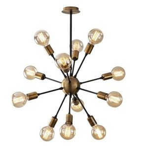 Lustra Harput N-1314, Noor, 62 x 80 cm, 12 x E27, 100W, negru imagine