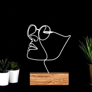 Decoratiune, Girl, 17x31x3.5 cm, Alb imagine