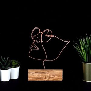 Decoratiune, Girl, 17x31x3.5 cm, Bronz imagine