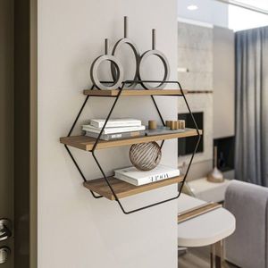 Raft de perete Azra, Kalune Design, 60x20x52 cm, maro imagine