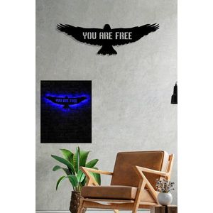 Decoratiune luminoasa LED, Eagle, 60 LED-uri, Albastru imagine