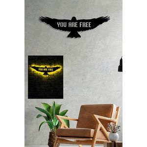 Decoratiune luminoasa LED, Eagle, 60 LED-uri, Galben imagine