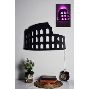 Decoratiune luminoasa LED, Colosseum, 60 LED-uri, Roz imagine