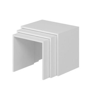 Set masute 3 piese, Hanah Home, Alya, Alb imagine