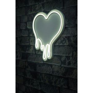 Decoratiune luminoasa LED, Melting Heart, DC 12 V, Alb imagine